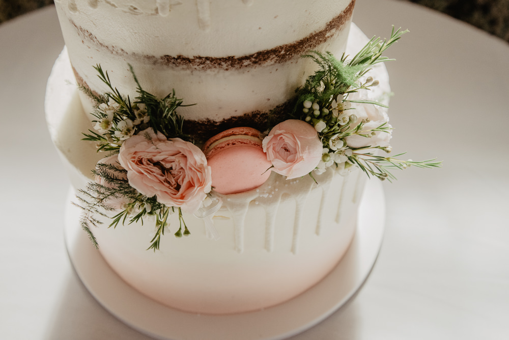 Osborne House Isle of Wight Natural Classic Blush Pastel Wooden Rustic Decor Wedding Breakfast Semi Naked Cake Macarons Fresh Flowers | Timeless Royal Inspired Seaside Wedding Holly Cade Photography