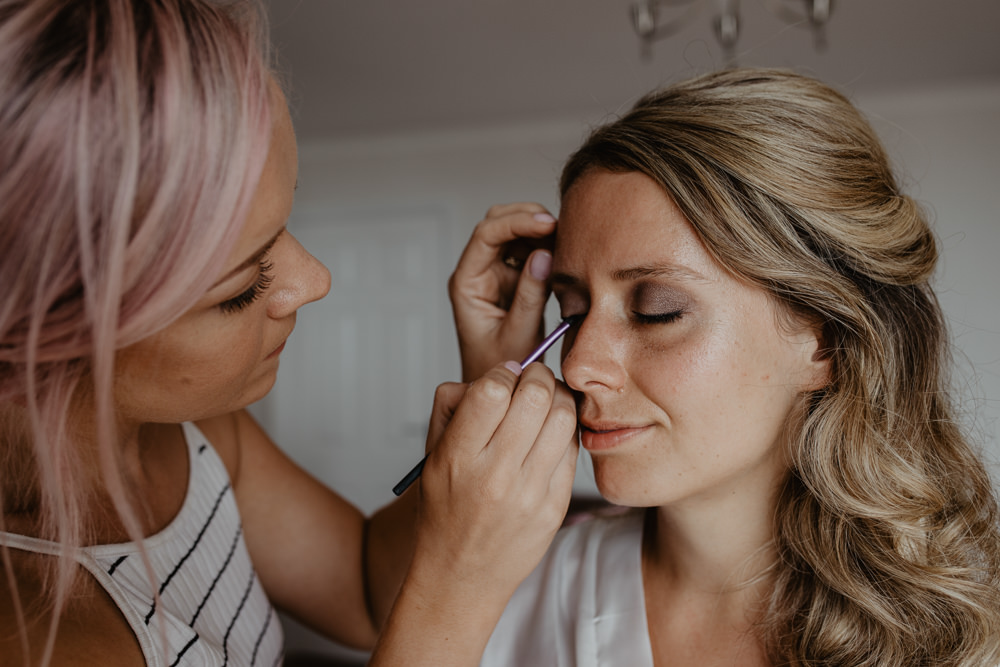 Osborne House Isle of Wight Natural Classic Bride Morning Prep Make-up Curls Down Long Hair | Timeless Royal Inspired Seaside Wedding Holly Cade Photography