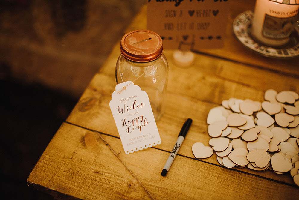 Wish Jar Guest Book Pimhill Barn Wedding Shrophire Leah Lombardi Photography