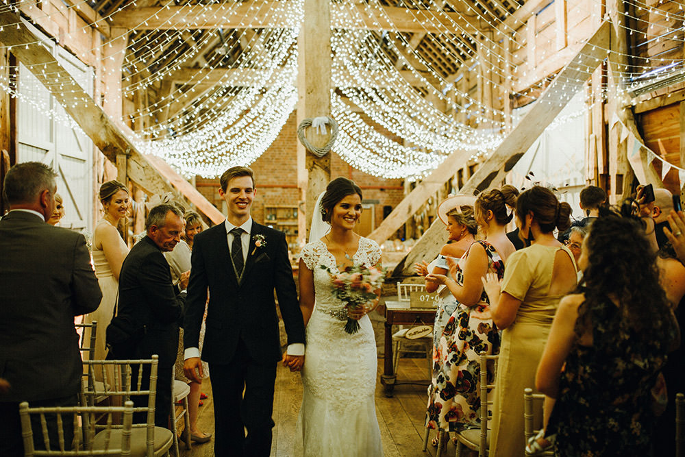 Fairy Lights Lighting Canopy String Ceiling Decor Pimhill Barn Wedding Shrophire Leah Lombardi Photography