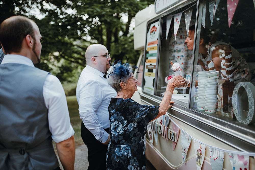Ice Cream Van Pimhill Barn Wedding Shrophire Leah Lombardi Photography