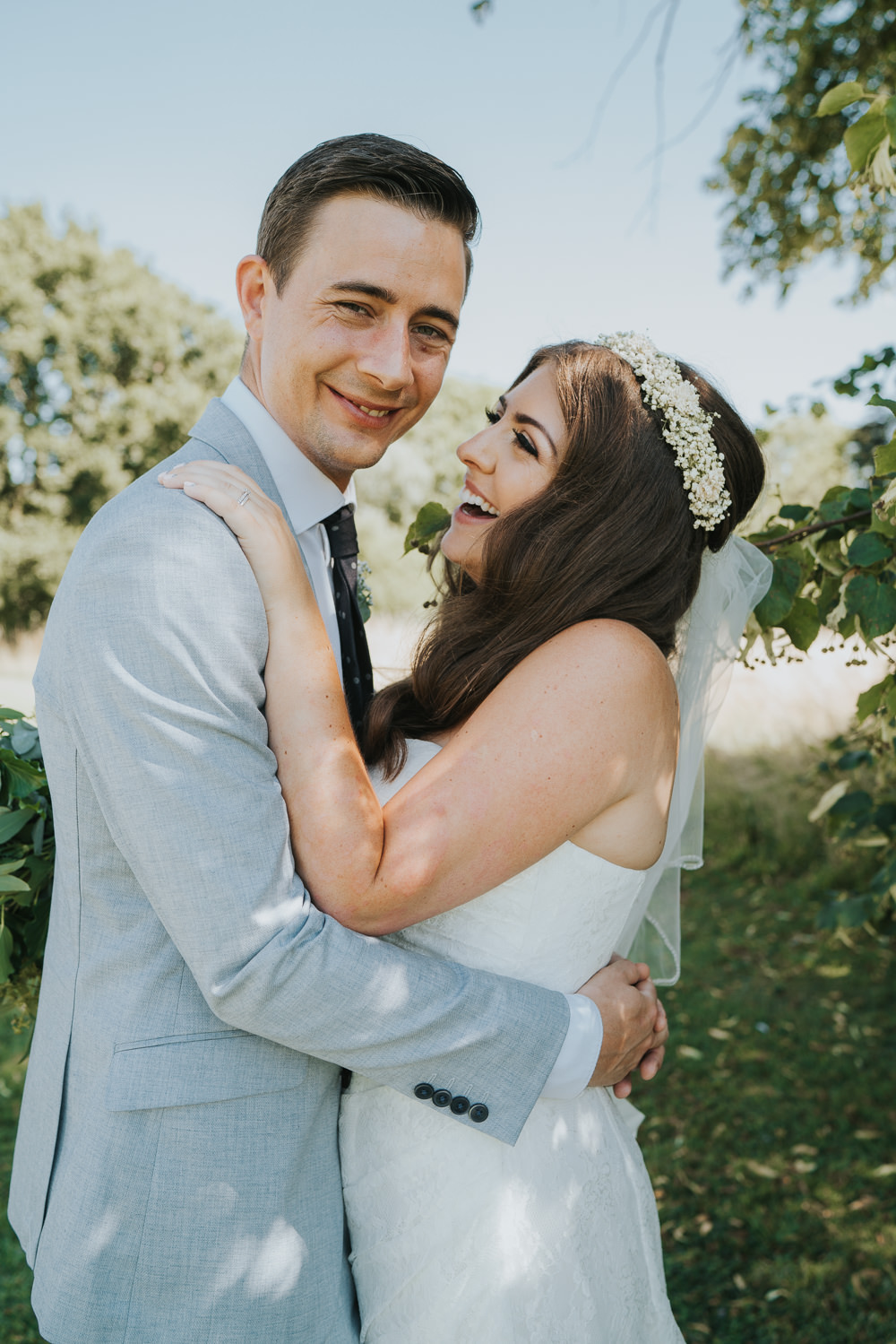 Intimate Outdoor Natural Relaxed Laid Back Summer Bride Groom Greenery Foliage Bouquet | Prested Hall Wedding Grace Elizabeth Photography