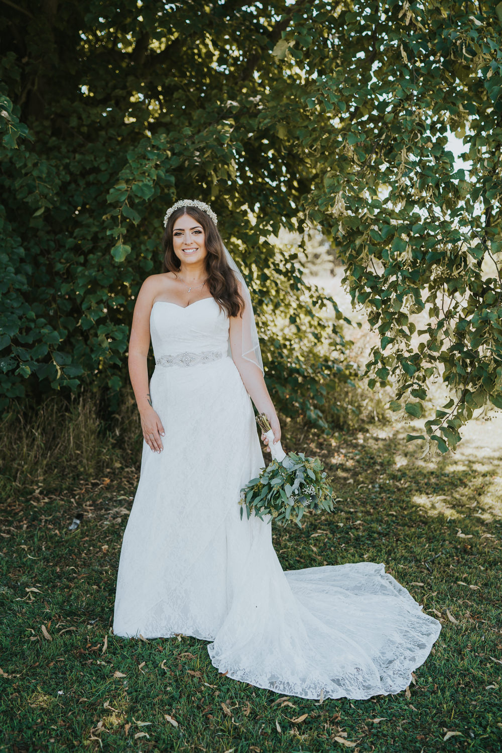 Intimate Outdoor Natural Relaxed Laid Back Summer Bride Greenery Foliage Bouquet | Prested Hall Wedding Grace Elizabeth Photography
