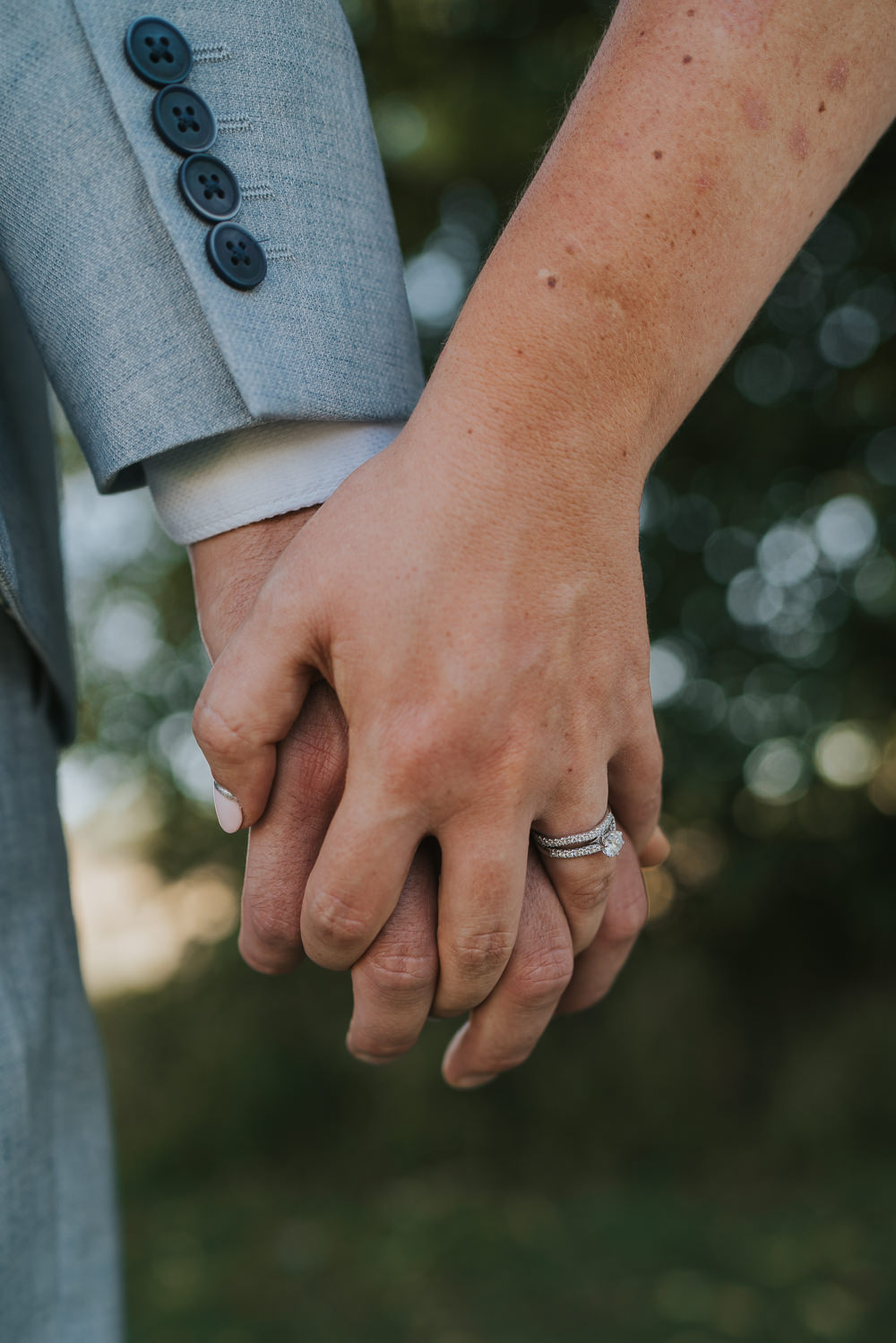 Intimate Outdoor Natural Relaxed Laid Back Summer Bride Groom Holding Hands | Prested Hall Wedding Grace Elizabeth Photography