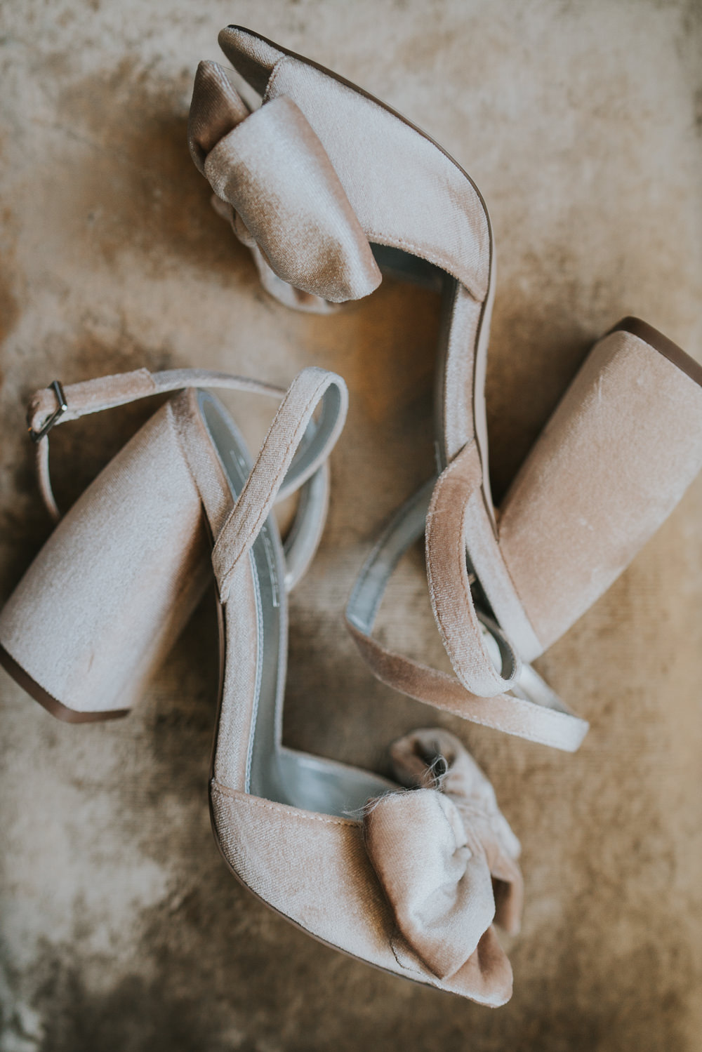Outdoor Natural Relaxed Laid Back Summer White Dress Bridal Morning Prep Velvet Shoes | Prested Hall Wedding Grace Elizabeth Photography