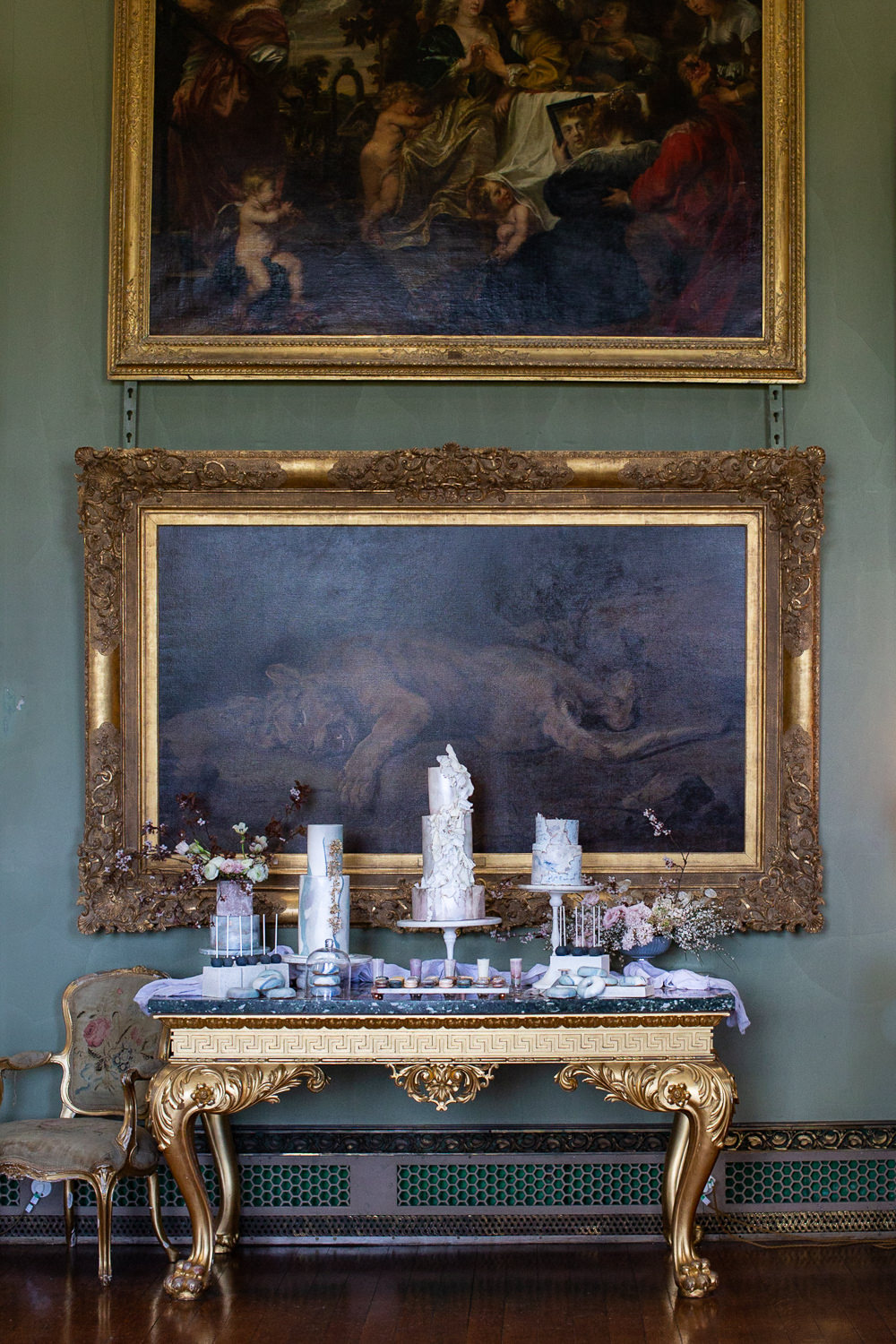 Modern Dance Ballet Inspired Fine Art Editorial Somerley House Cakes Dessert Table Kate Burt | Romantic Soft Wedding Ideas Siobhan H Photography