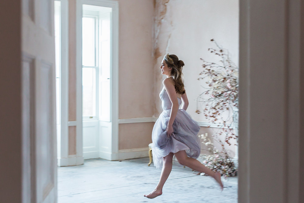 Modern Ballet Inspired Editorial Fine Art Somerley House Bride Lilac Dress Naomi Neoh Dancing Cherry Blossoms Lunaria | Romantic Soft Wedding Ideas Siobhan H Photography