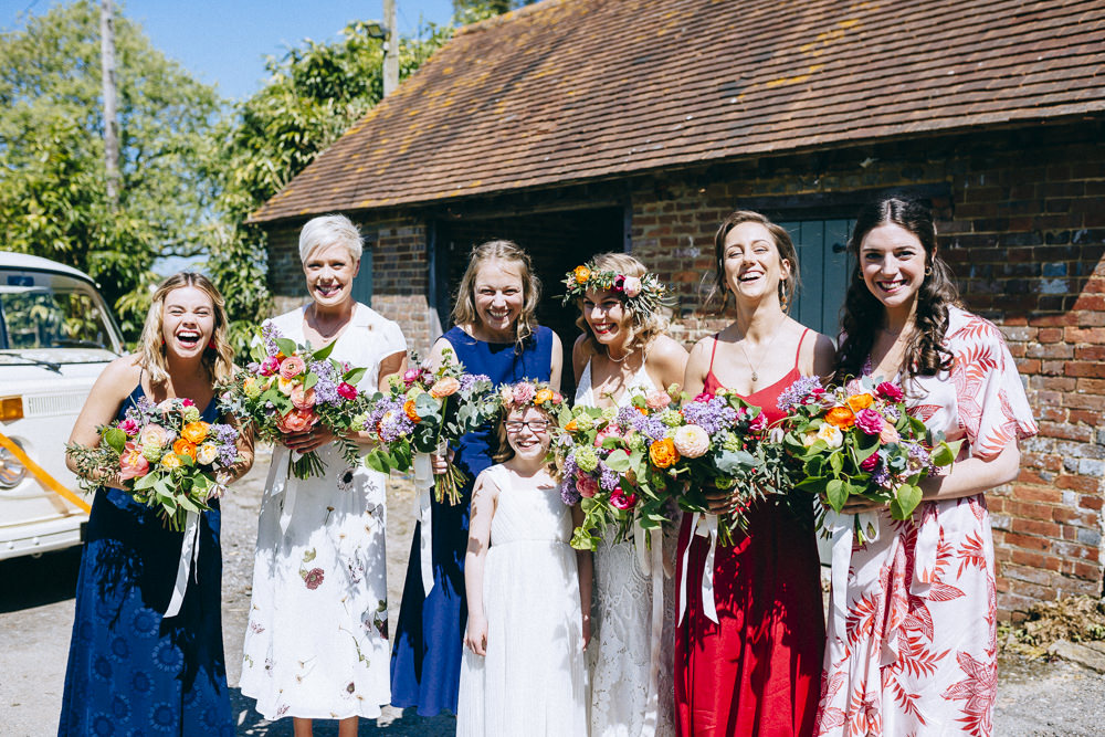 Mismatched Bridesmaid Dresses Rue De Seine Wedding Dress Bride Curious Rose Photography