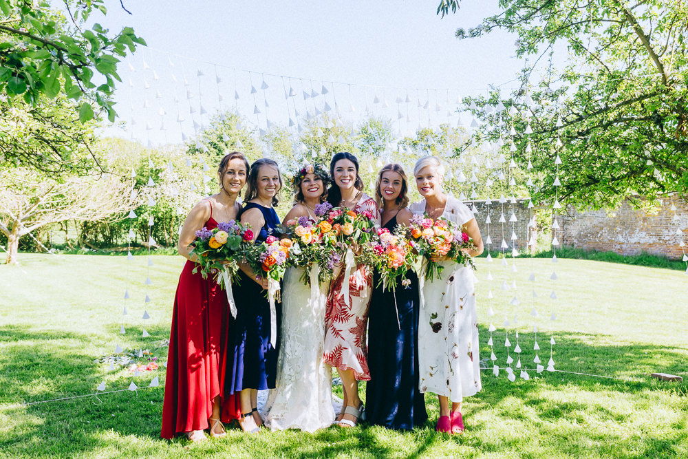 Mismatched Bridesmaid Dresses Rue De Seine Wedding Dress Bride Curious Rose Photography