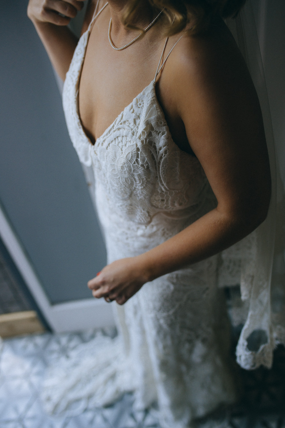 Bridal Gown Lace Veil Train Rue De Seine Wedding Dress Bride Curious Rose Photography