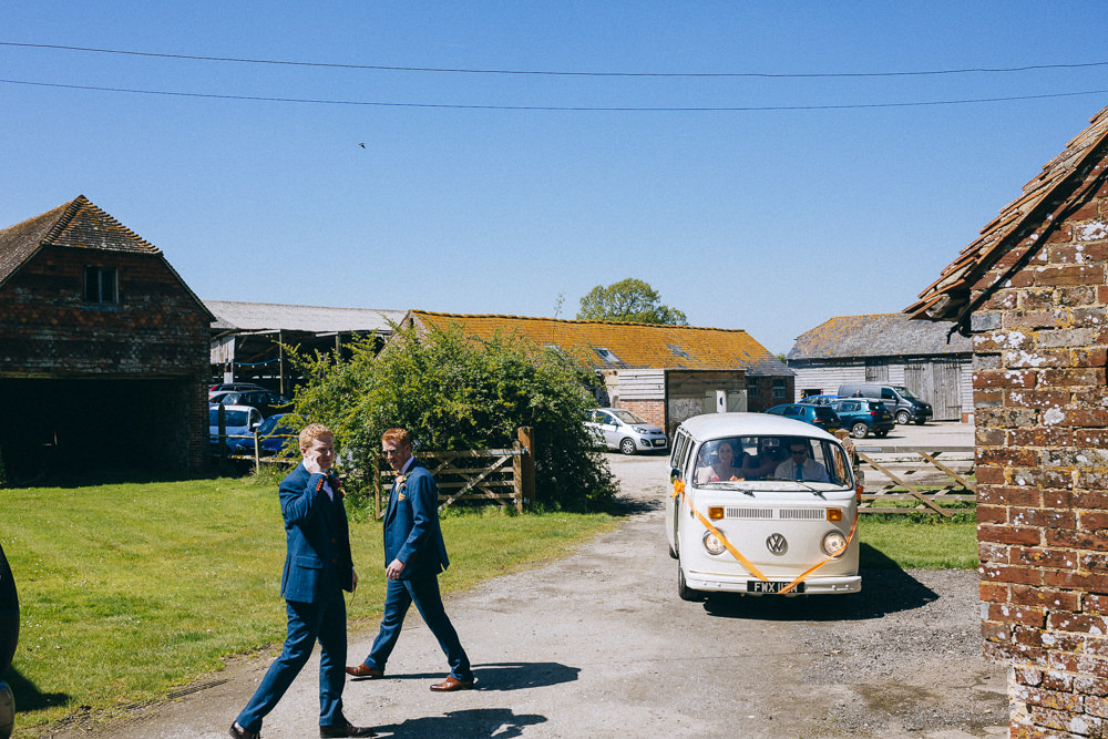 VW Campervan Transport Rue De Seine Wedding Dress Bride Curious Rose Photography