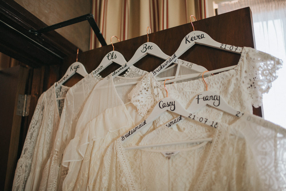 Custom Bridesmaid Dress Hangers Personalised Summer Boho Outdoor Wedding A Little Picture
