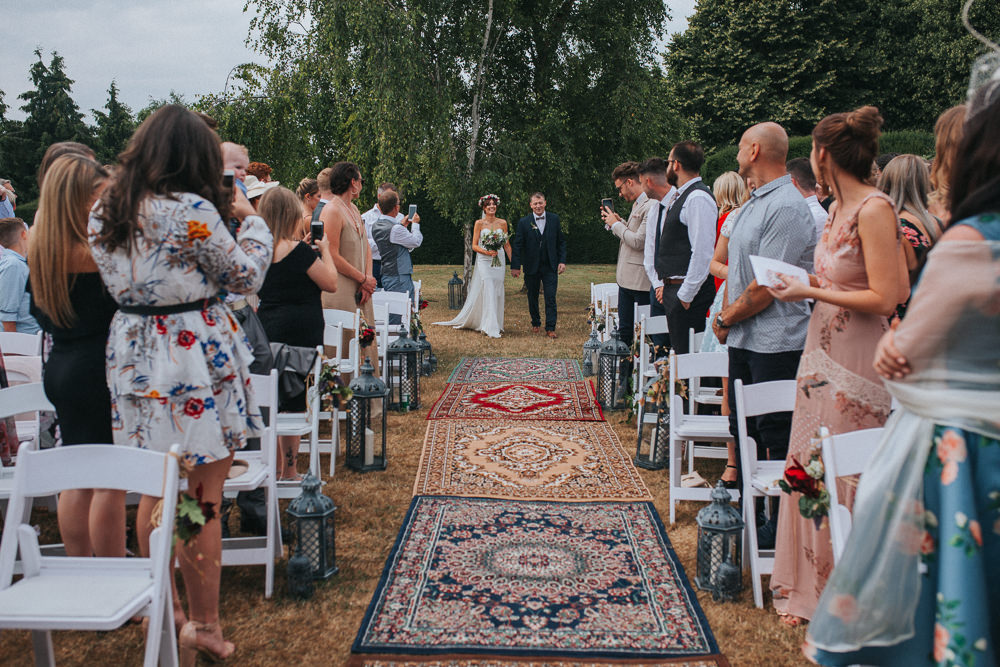 Persian Rug Aisle Ceremony Decor Summer Boho Outdoor Wedding A Little Picture
