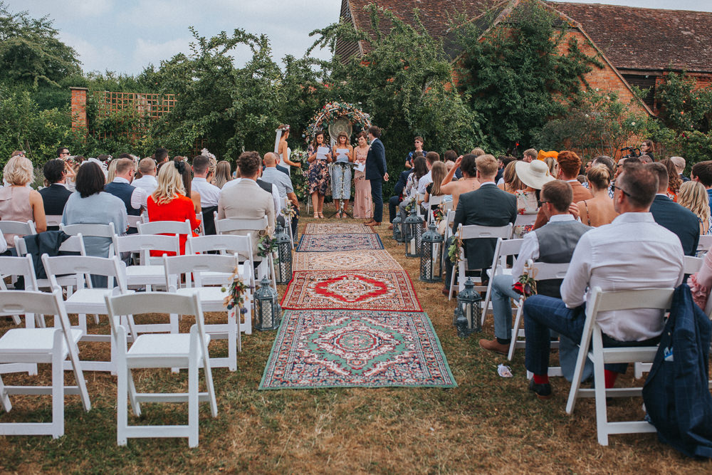 Persian Rug Aisle Ceremony Decor Summer Boho Outdoor Wedding A Little Picture