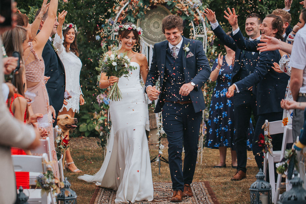 Confetti Throw Summer Boho Outdoor Wedding A Little Picture