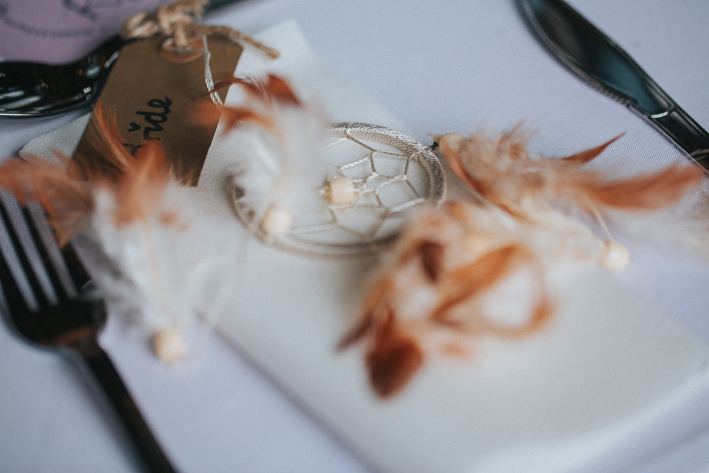 Dream Catcher Place Name Setting Summer Boho Outdoor Wedding A Little Picture