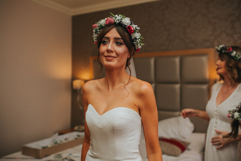 Bride Bridal Flower Crown Hair Make Up Summer Boho Outdoor Wedding A Little Picture