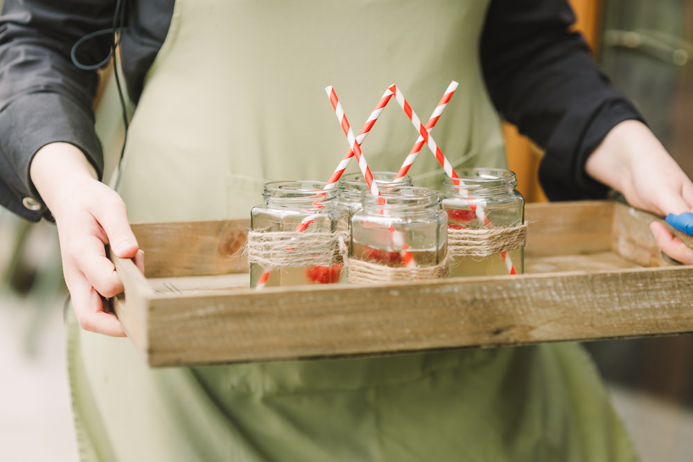 Jam Jar Drinks Wellbeing Farm Wedding Anna Wood Photography