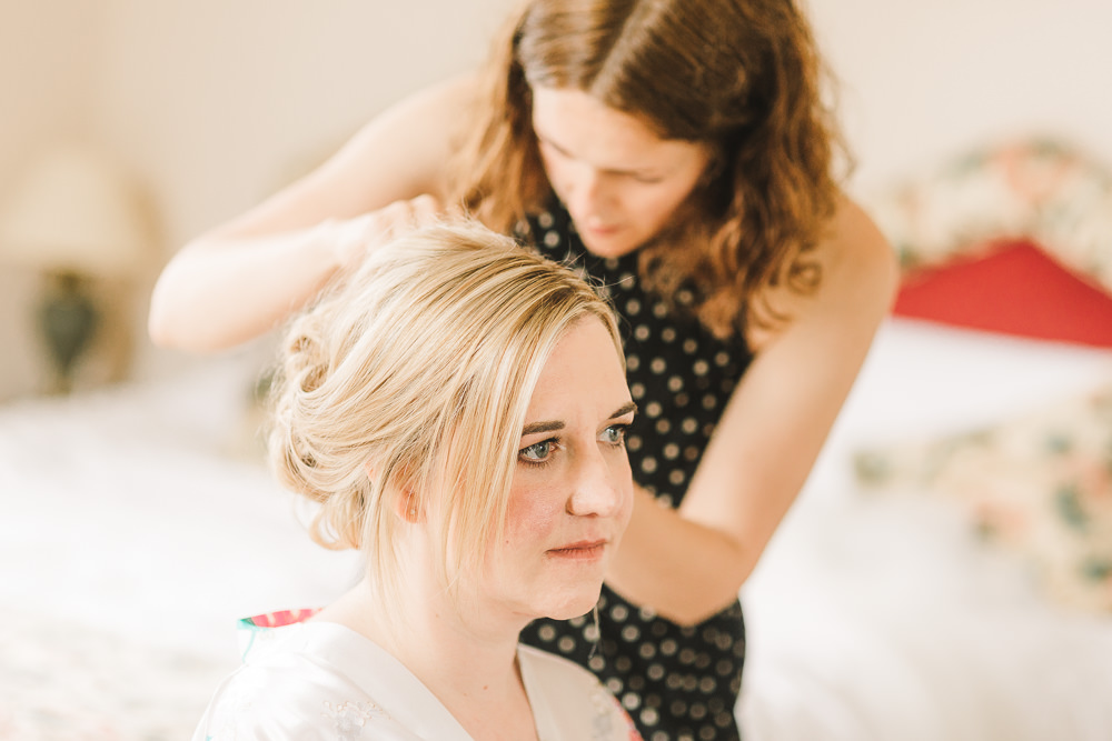 Hair Make Up Bride Bridal Wellbeing Farm Wedding Anna Wood Photography