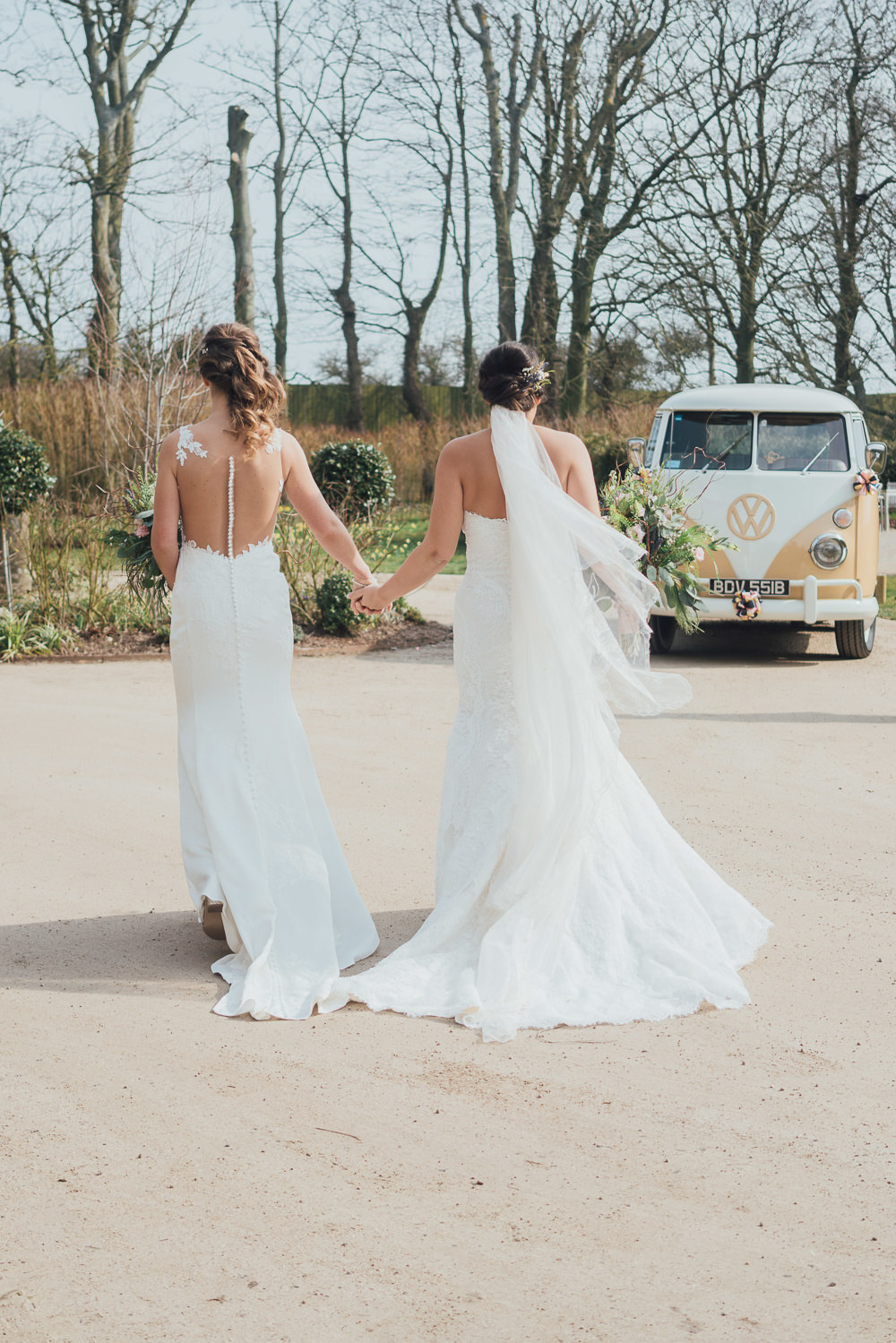 Bride Bridal Boat Neck Sweetheart Sleeveless Lace Illusion Button Detail Dress Gown Wildflower Meadow Bouquet Wild Rustic Glam Sea Wedding Mr and Mrs Wedding Photography