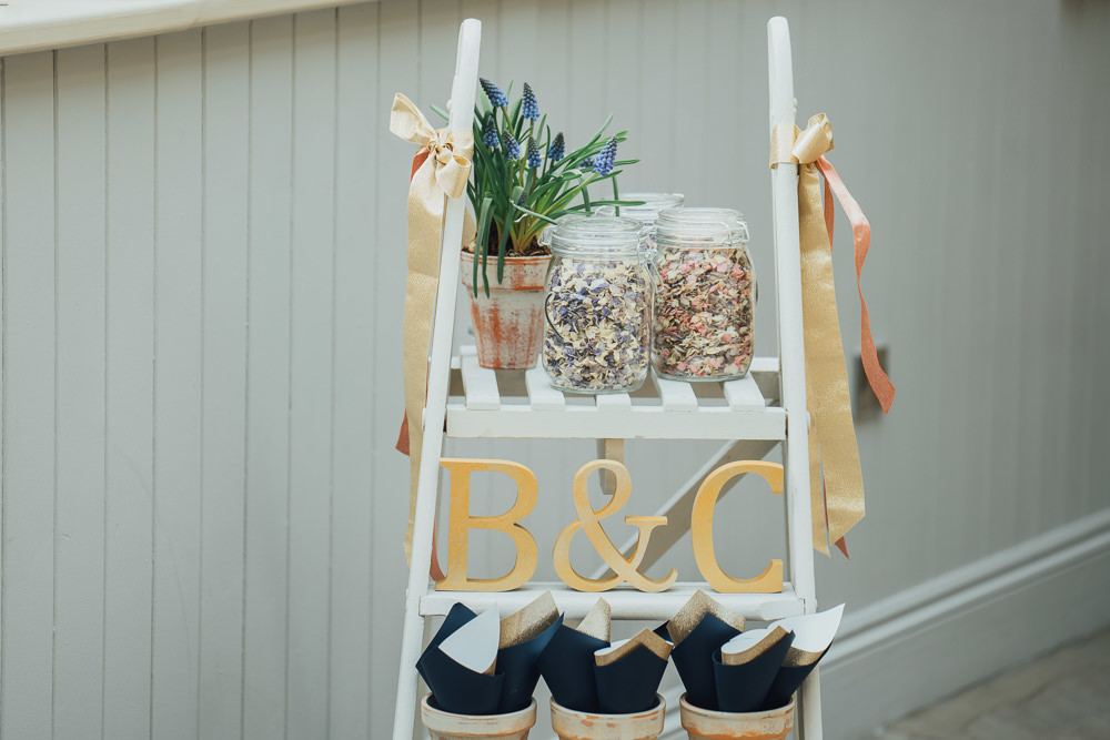 Stepladder Confetti Decor Initials Ribbons Wild Rustic Glam Sea Wedding Mr and Mrs Wedding Photography