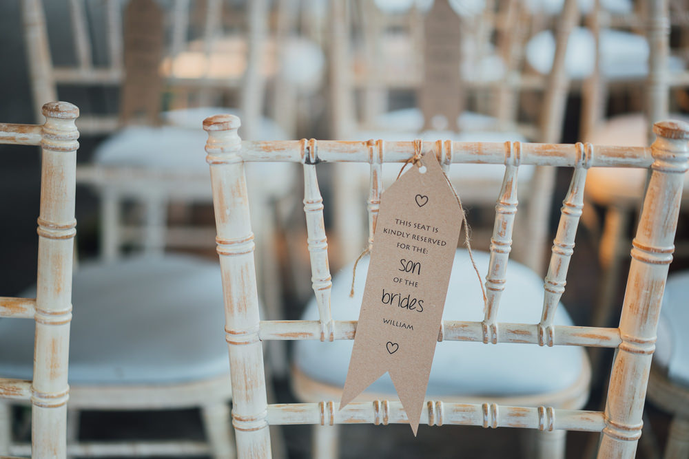 Chair Seat Reserved Tag Wild Rustic Glam Sea Wedding Mr and Mrs Wedding Photography