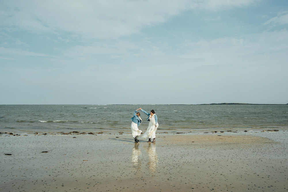 Wild Rustic Glam Sea Wedding Mr and Mrs Wedding Photography
