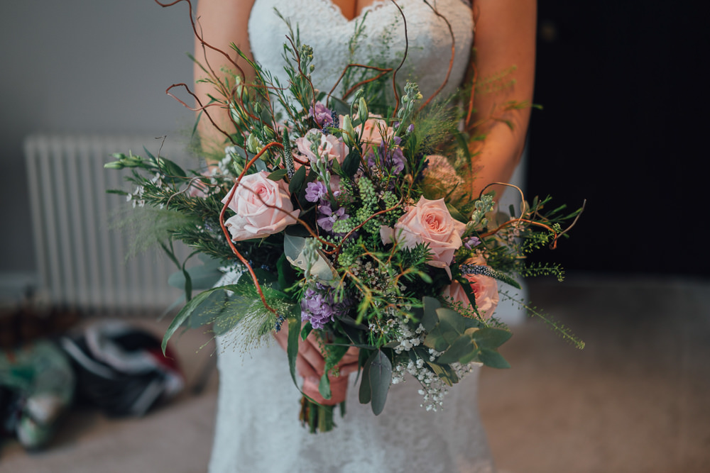 Bride Bridal Wildflower Twigs Pink Rose Greenery Meadow Wild Rustic Glam Sea Wedding Mr and Mrs Wedding Photography