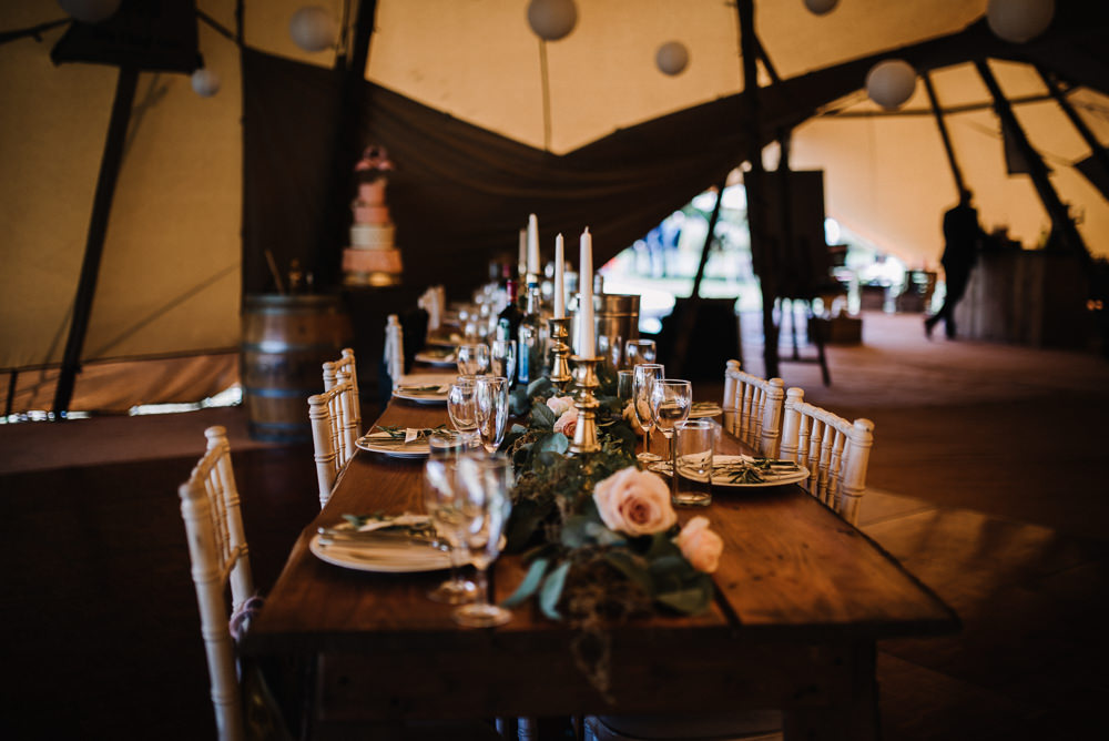 Table Decor Long Garland Swag Greenery Runner Foliage Alcott Weddings Oobaloos Photography