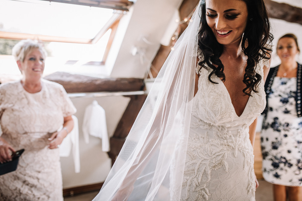 Bride Bridal Dress Gown Lace Straps Veil Alcott Weddings Oobaloos Photography