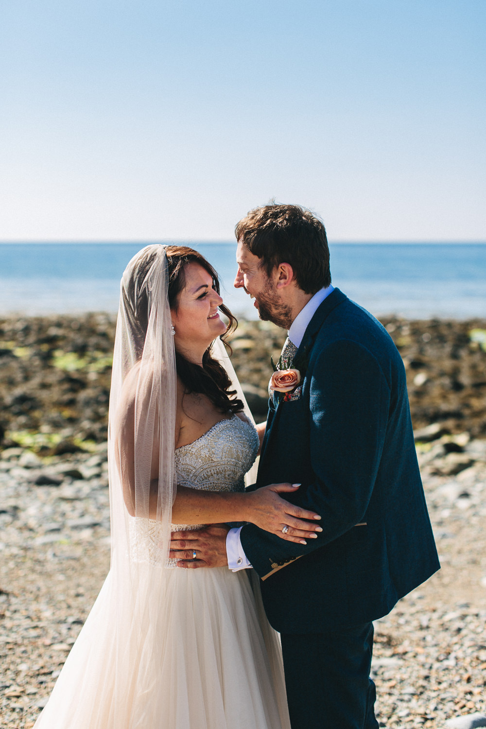 Bride Bridal Separates Sweetheart Neckline Strapless Tulle Floor Length Veil Three Piece Waistcoat Groom Bach Wen Farm Wedding Jessica O'Shaughnessy Photography