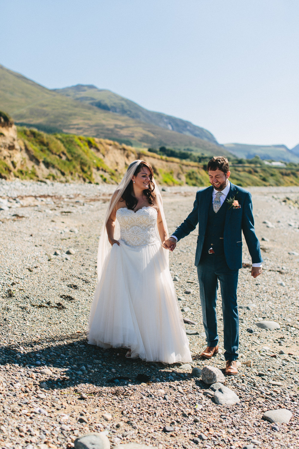Bride Bridal Separates Sweetheart Neckline Strapless Tulle Floor Length Veil Three Piece Waistcoat Groom Bach Wen Farm Wedding Jessica O'Shaughnessy Photography