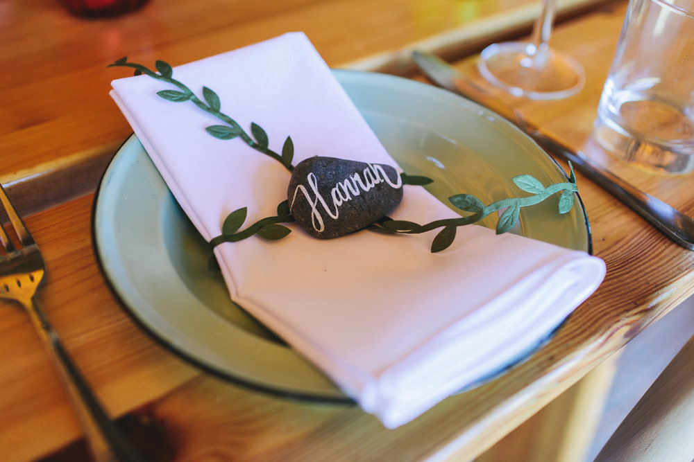 Pebble Name Place Greenery Bach Wen Farm Wedding Jessica O'Shaughnessy Photography