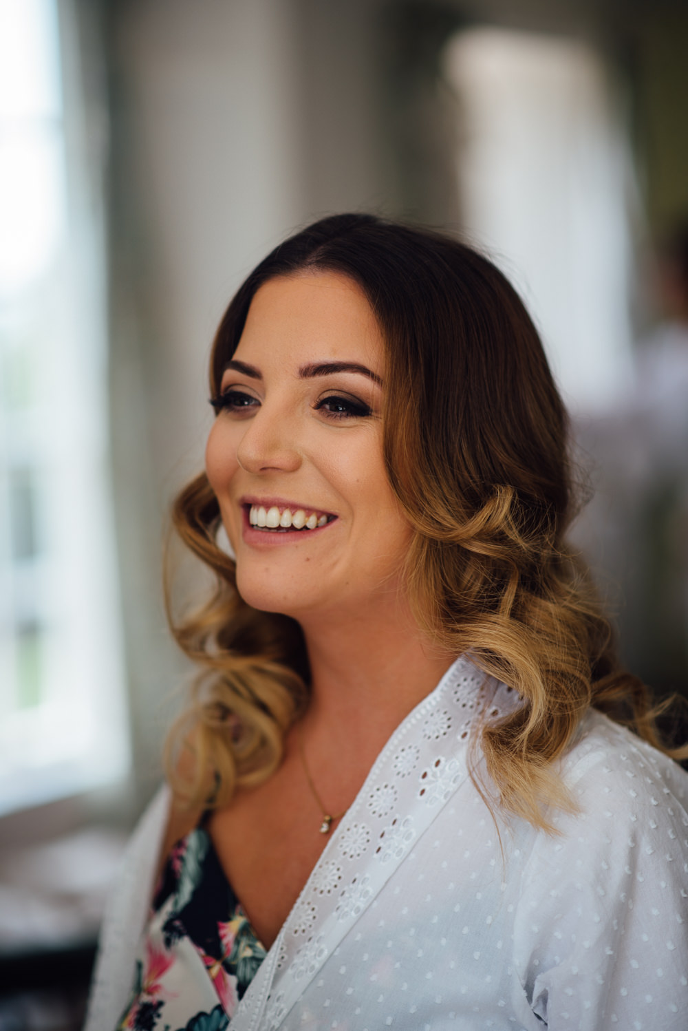 Bride Bridal Make Up Beauty Hair Waves Curls Balayage Barley Wood House Wedding The Shannons Photography