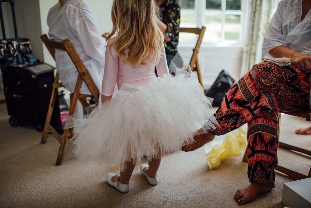 Flower Girl Tutu Dress Skirt Top Pink Barley Wood House Wedding The Shannons Photography