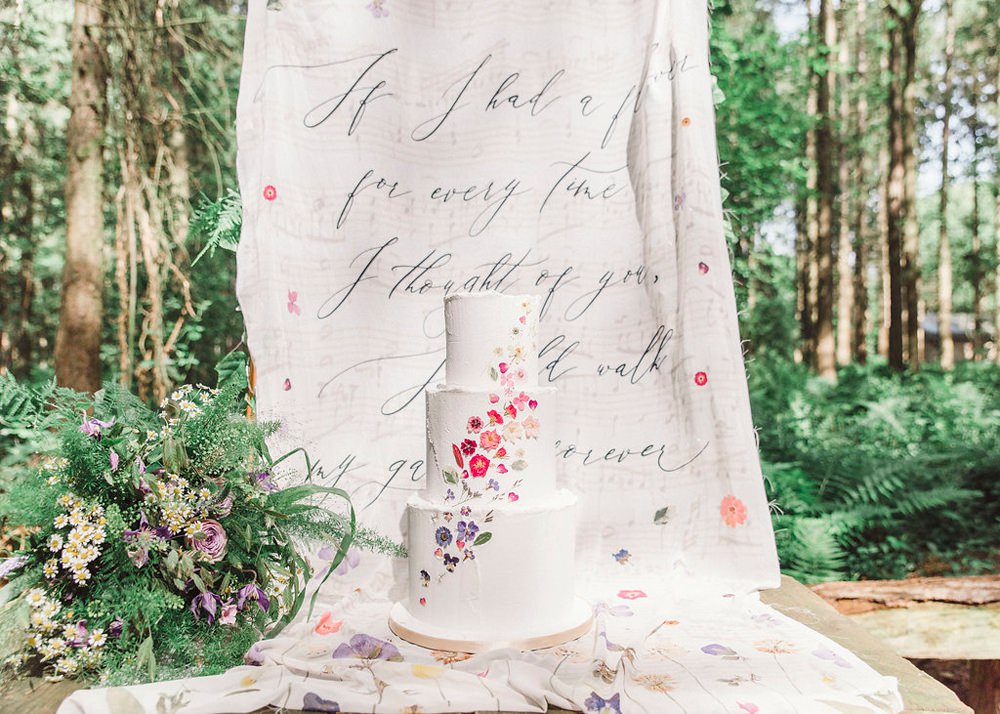 Cake Backdrop Banner Words Letter Love Calligraphy Table Boho Woodland Wedding Ideas Camp Katur Emily Olivia Photography