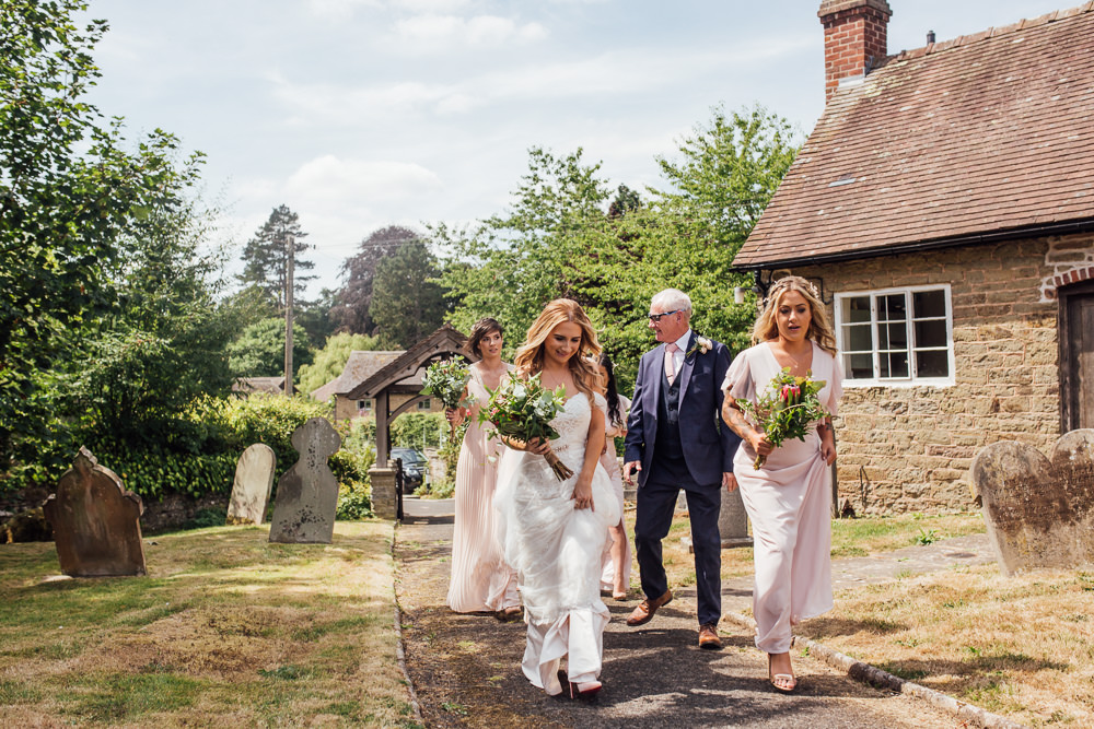 Bride Bridal Off Shoulder Strapless Dress Pink Blush Bridesmaids Celestial Country Wedding Florence Fox Photography