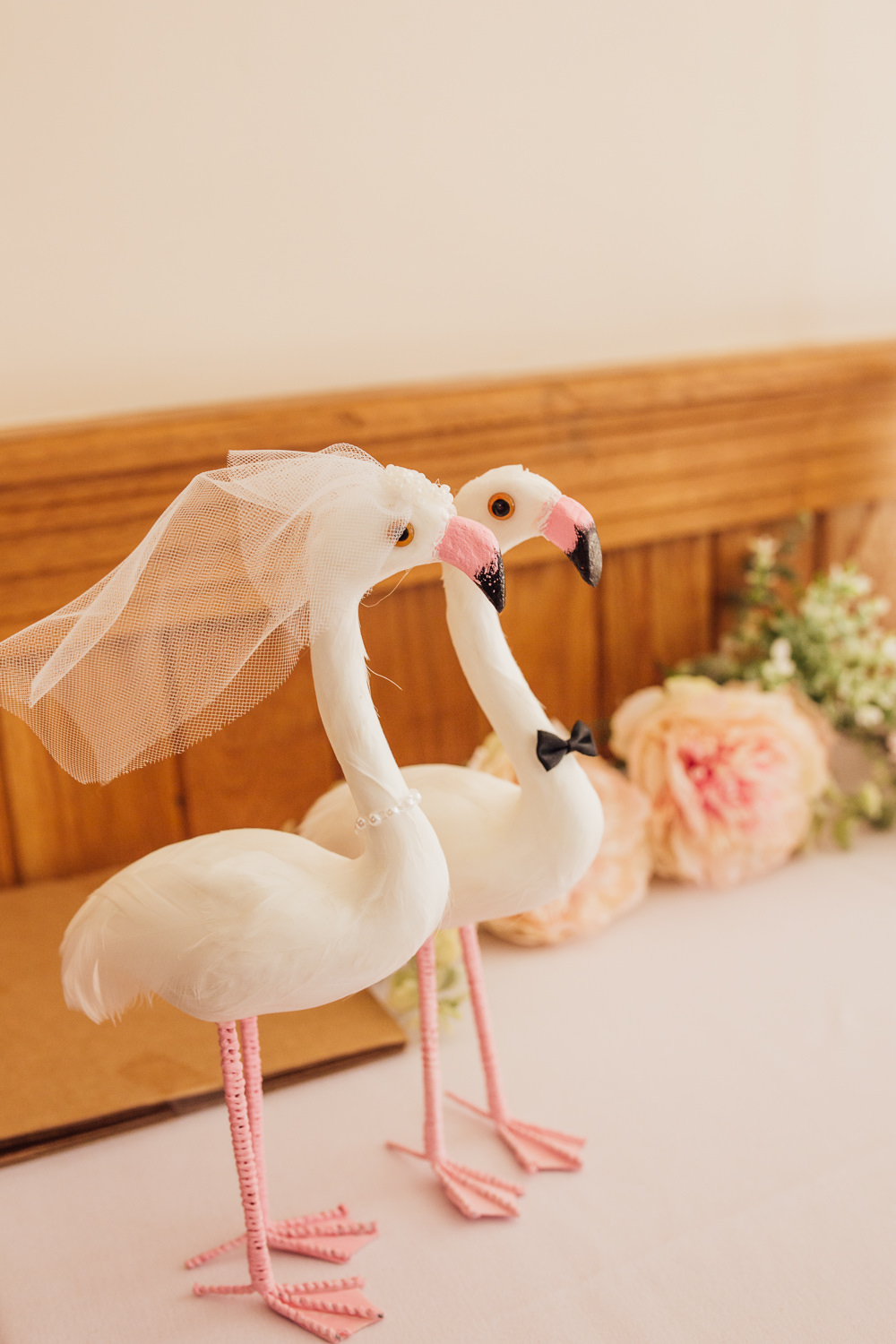 Bride Groom Flamingos Celestial Country Wedding Florence Fox Photography