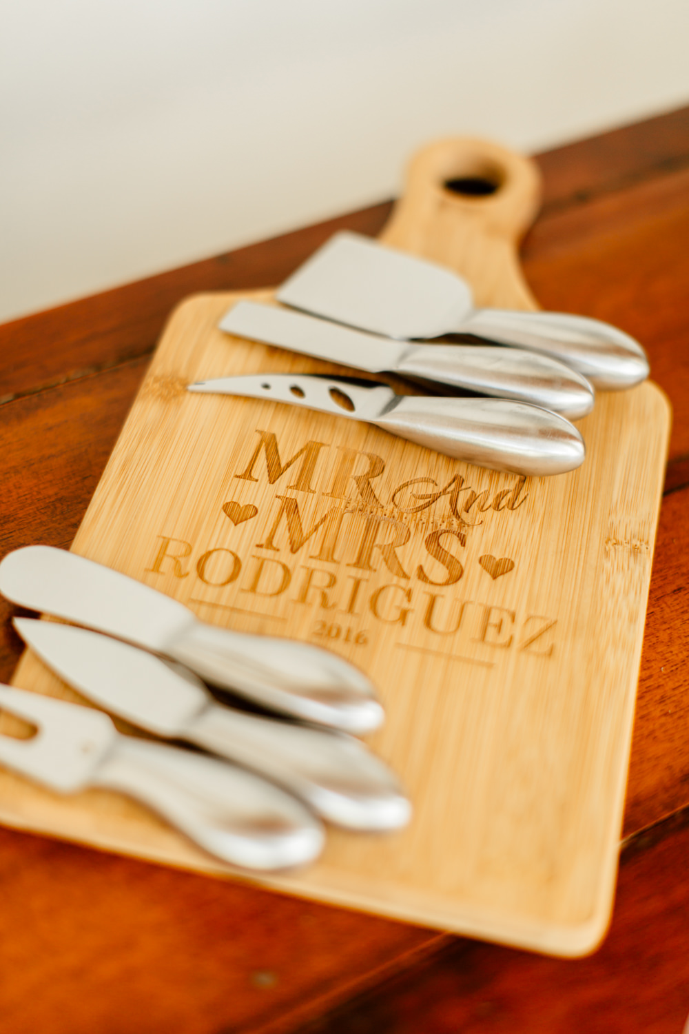 Personalised Chopping Board Wooden Emotional Outdoor Wedding Laura Memory Photography