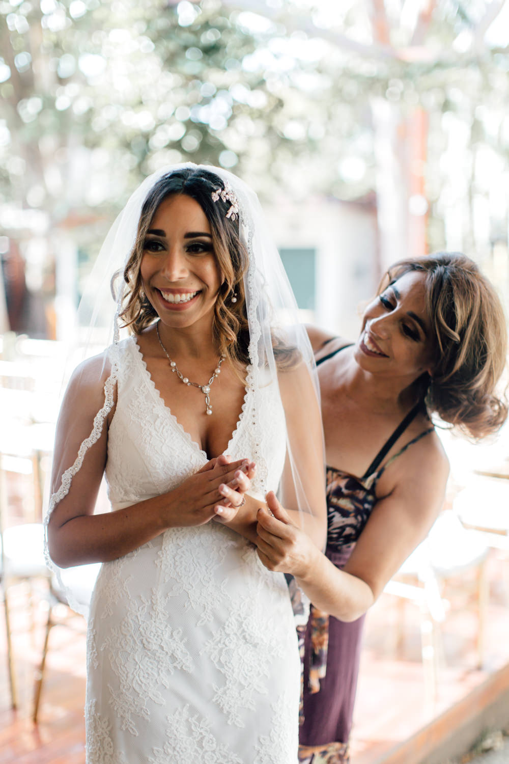 Bride Bridal Veil Lace Emotional Outdoor Wedding Laura Memory Photography