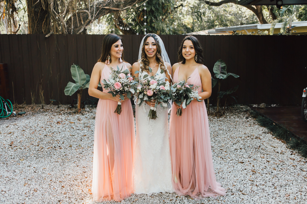 Long Pale Pink Maxi Dress Dresses Bridesmaids Emotional Outdoor Wedding Laura Memory Photography