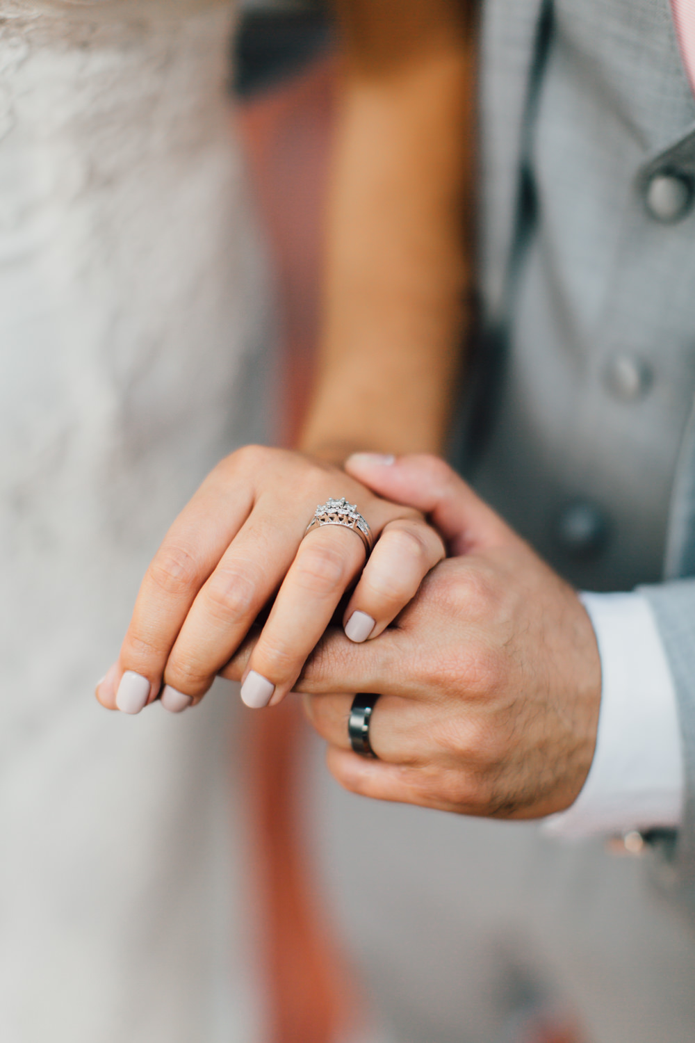 Rings Bands Engagement Bride Groom Emotional Outdoor Wedding Laura Memory Photography