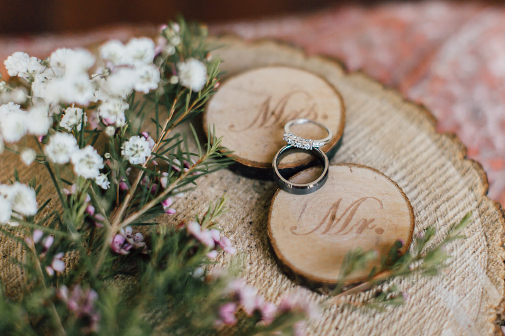 Rings Bands Engagement Bride Groom Emotional Outdoor Wedding Laura Memory Photography