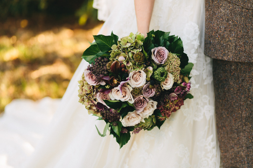 Large Oversize Bouquet Pink Cream Rose Leaf Greenery Floral Farm Wedding Jessica O'Shaughnessy Photography