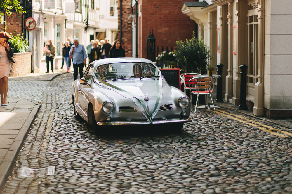 Vintage Car Transport Floral Farm Wedding Jessica O'Shaughnessy Photography