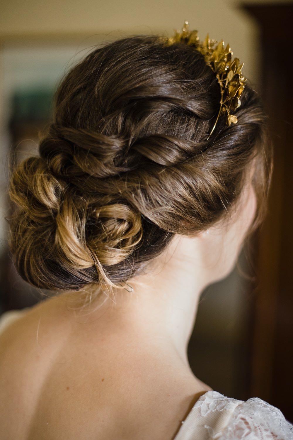 Bride Bridal Hair Style Up Do Twist Curls Fun Laughter Relaxed Wedding Chris Barber Photography