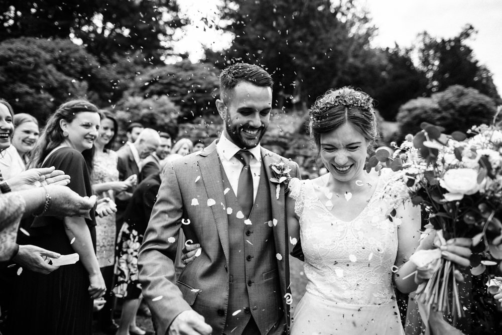 Confetti Throw Fun Laughter Relaxed Wedding Chris Barber Photography