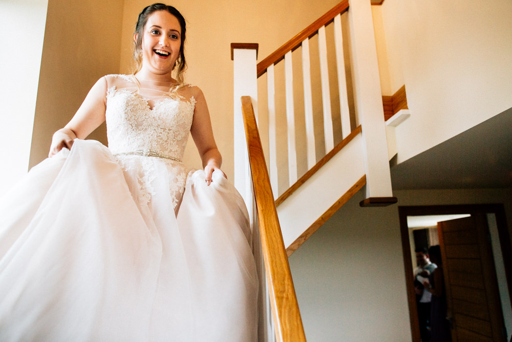 Bride Bridal Lace Tulle Full Skirt Sweetheart Illusion Fun Quirky Colourful Wedding Fairclough Studios