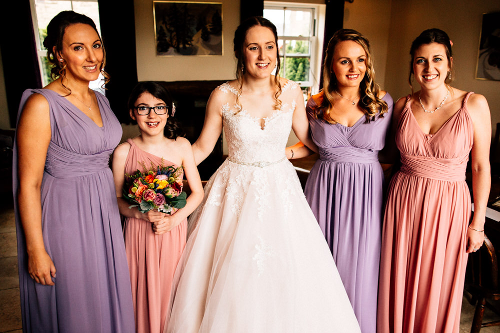Bride Bridal Lace Tulle Full Skirt Sweetheart Illusion Pink Purple Multiway Bridesmaids Fun Quirky Colourful Wedding Fairclough Studios