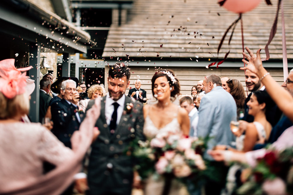Confetti Throw Gamekeepers Inn Wedding Fairclough Studios